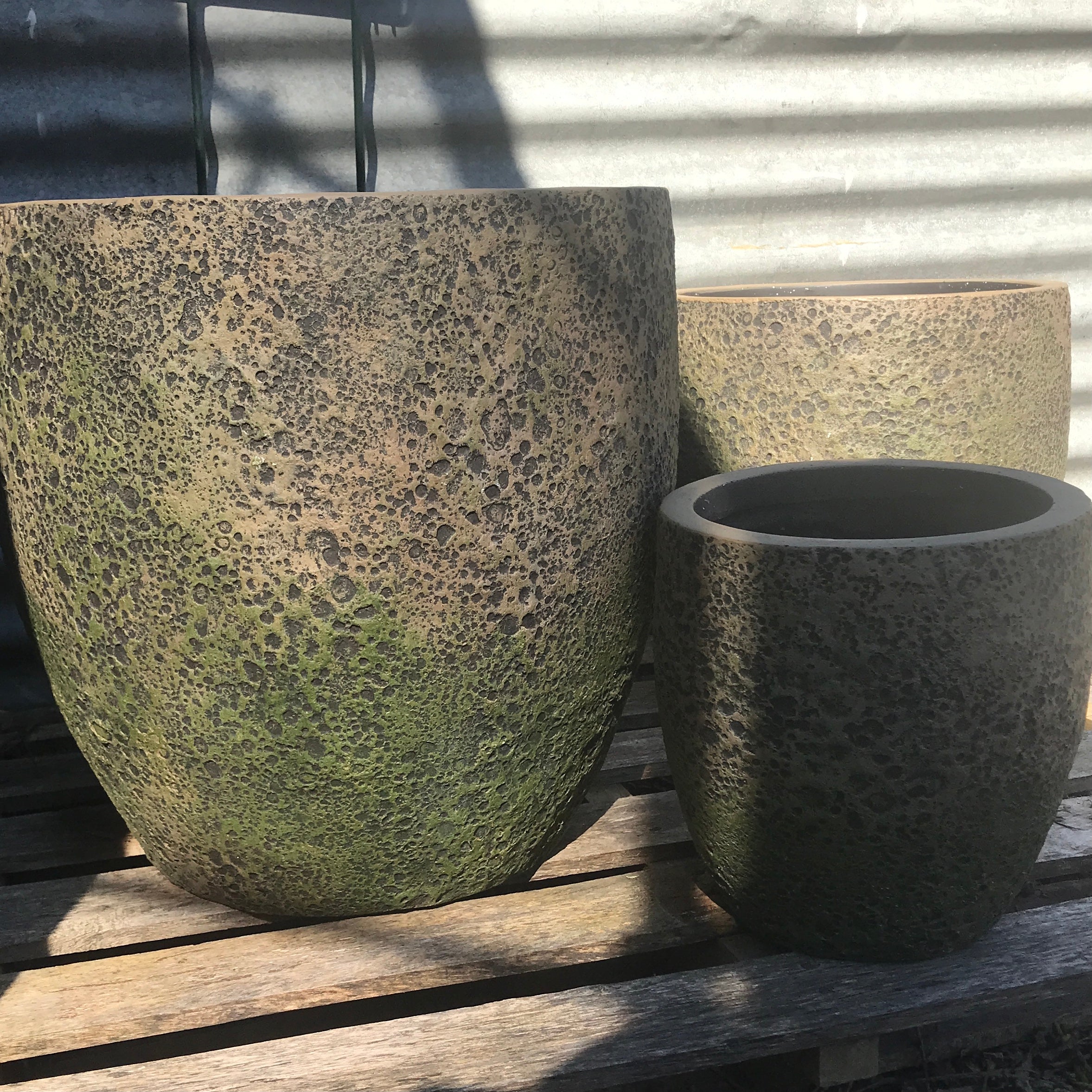 Sea Lite Clovelly Pot Moss Green Millthorpe Garden Nursery